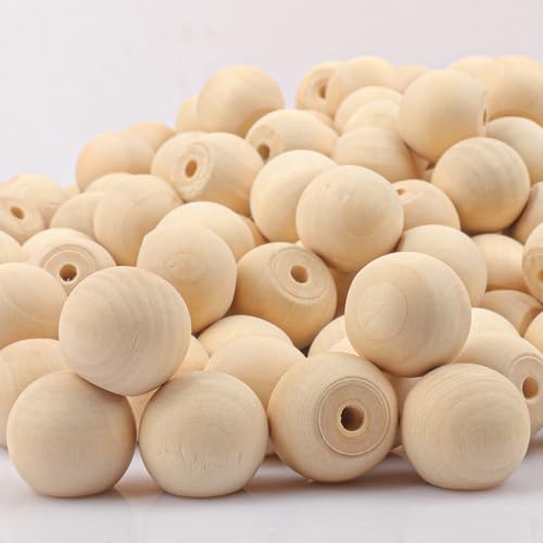 300 PCS 1 Inch Unfinished Wood Ball Knobs, 1 inch Wooden knobs for Crafts, Kitchen Cabinet, Furniture DIY, and Drawer Pulls - size: 300 PCS 1 Inch