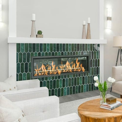Art3d 10-Pack Arrowhead Design Tile Peel and Stick Backsplash, Dark Green - color: ‎Dark Green
