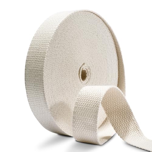 Cotton Webbing 1.5 Inch 12 Yards Natural Cotton Webbing Straps for Bags Handles, 1.5 Inch Weave Webbing for Cloth Tote Bag Straps Making,Cloth Belt, DIY Crafts Decoration (Natural) - color: Natural 12Yards, size: 1.5 inch