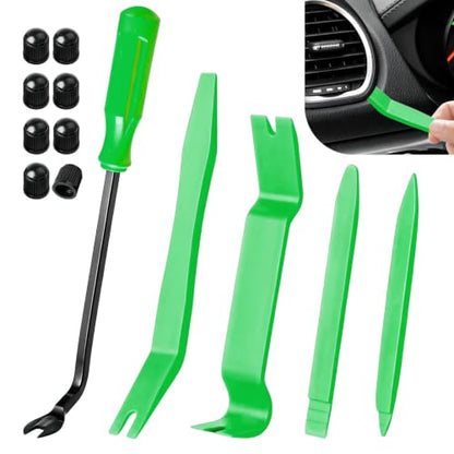 Auto Trim Removal Tool, Auto Clip Fastener Remover Pry Tool, 13PCS - color: Green