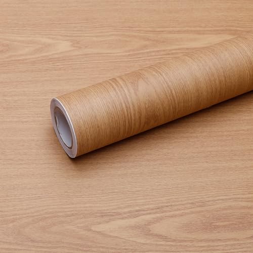 Wood Grain Contact Paper Peel and Stick Wallpaper Self Adhesive Wall Paper for Furniture Countertop Drawer Shelf Liner Cabinet Waterproof Easy to Clean 17.7" X 78.7" - color: Teak, size: 17.7"W x 78.7"L