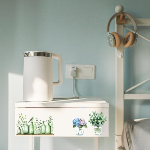 Peacoblue Vases and Plants Rub On Transfers for Furniture Craft 6"x12" - style: Vases and Plants