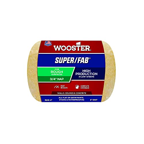 Wooster Brush R241-4 Super/Fab Roller Cover, 3/4-Inch Nap, 4-Inch - size: 4 Inch