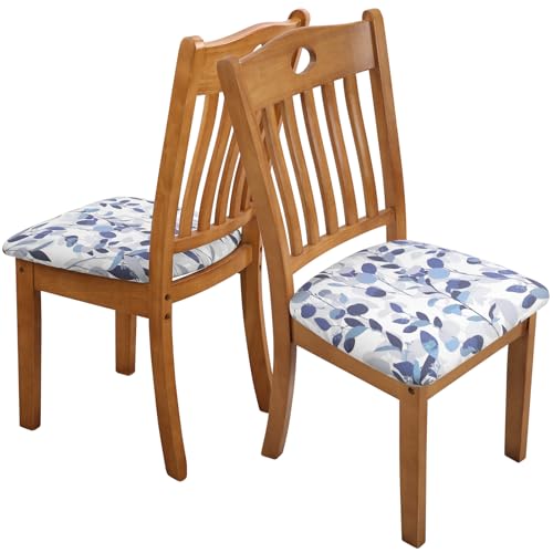 Fuloon Dining Chair Seat Covers Stretch Slipcovers, Set of 6, Grey Blue - color: F-grey Blue, size: Not Waterproof