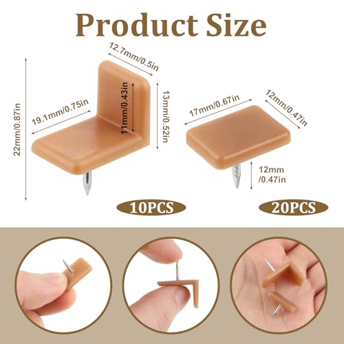 Drawer Glides 30 PCS Plastic Drawer Slides Drawers Glides Bottom Mount for Repairing Dressers, Making All the Drawers Slide Smoothly 20 Square and 10 PCS L Shape