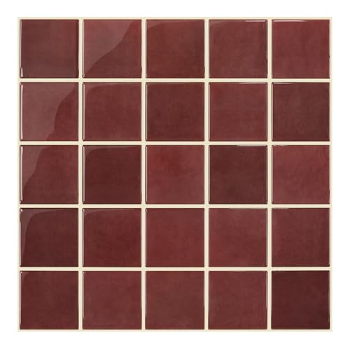 Thicker 3D Peel and Stick Backsplash Tiles, 12" x 12" 10-Pack - color: ST-SM-A