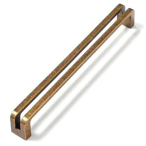 Antique Brass zinc Alloy Cabinet pulls,Vintage Retro 6-1/4 Inch （160mm） Hole Center Cabinet Handles for Drawer,Cupboard, Wardrobe,Dresser - 6 Pack 7600 - color: Antique Brass, size: 6-1/4 Inch Hole Center