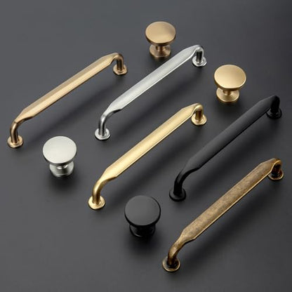 Goldenwarm 10 Pack 3-3/4 Inch Champagne Bronze Cabinet Pulls Solid Handles - color: Champagne Bronze, size: 3-3/4 Inch Hole Center