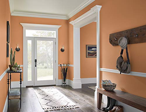 KILZ TRIBUTE Paint & Primer, Interior, Eggshell, Bright Marigold, 1 Gallon - color: BRIGHT MARIGOLD, size: 128 Fl Oz (Pack of 1), style: Eggshell