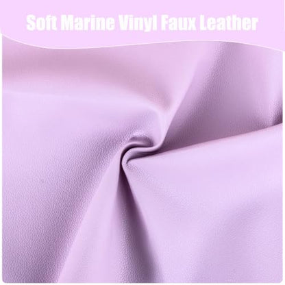 Marine Vinyl Faux Leather,12"X54" Boat Auto Upholstery DIY Projects (Light Purple, 12"X54") - color: Light Purple, size: 12"X54"