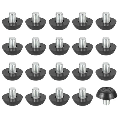 PATIKIL 20 Pcs M8 x 10mm Thread Adjustable Furniture Levelers, Furniture Feet Levelers Screw on Steel Screw in Threaded Leveling Feet Glides for Table Chair Cabinet Patio Legs - size: M8 x 10mm