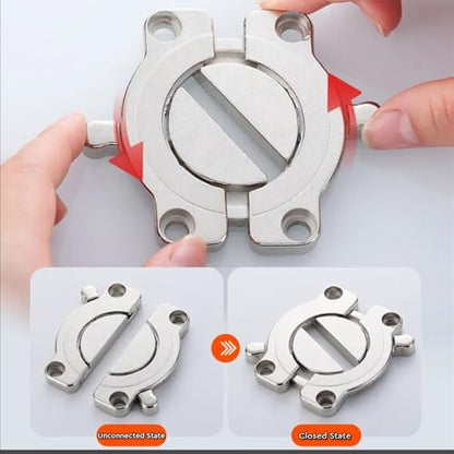 2 Pcs Zinc Alloy Table Buckle Connectors Heavy Duty Table Top Connector Latch, Secure Table Board Locking Hardware Kit, Universal Desk,Table Stabilizer DIY Furniture Dining (with Screws) - style: 2 Pcs