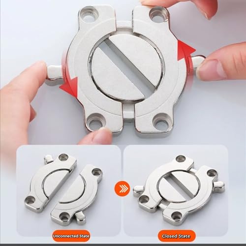 1 Pcs Zinc Alloy Table Buckle Connectors Heavy Duty Table Top Connector Latch, Secure Table Board Locking Hardware Kit, Universal Desk,Table Stabilizer DIY Furniture Dining (with Screws) - style: 1 Pcs