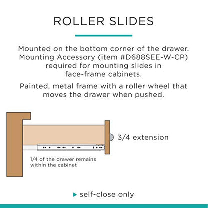 LIBERTY 942005 Soft-Close Ball Bearing Drawer Slide, 20 inch, 1 Pair (2 Pieces) - size: 20 Inch