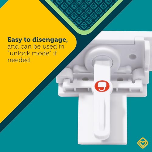 Safety 1st - Secure-to-Explore Adhesive Cabinet Locks Baby Proofing, Child Locks for Cabinets and Drawers (4 Locks), White - size: 4 Locks