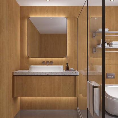 Brown Wood Textured Peel and Stick Wallpaper Wood Grain Contact Paper - color: Brown, size: 31.5" x 157.5"
