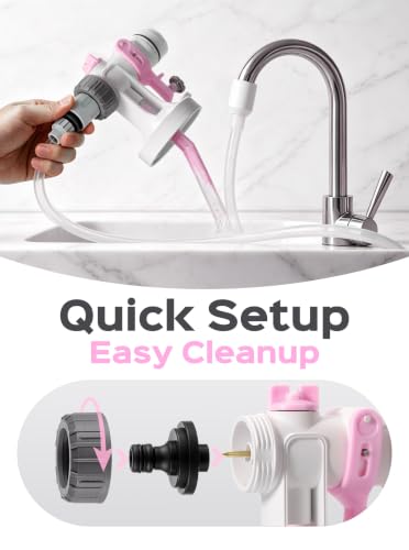 Paint Sprayer, HVLP Spray Paint Gun with 4 Nozzles and 3 Patterns