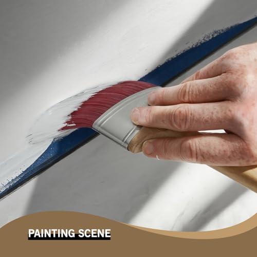 ROLLINGDOG 3 Inch Oval Angled Paint Brush - size: 3 Inch