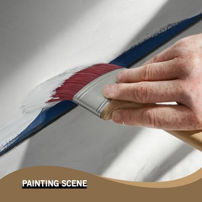ROLLINGDOG 3 Inch Oval Angled Paint Brush - size: 3 Inch
