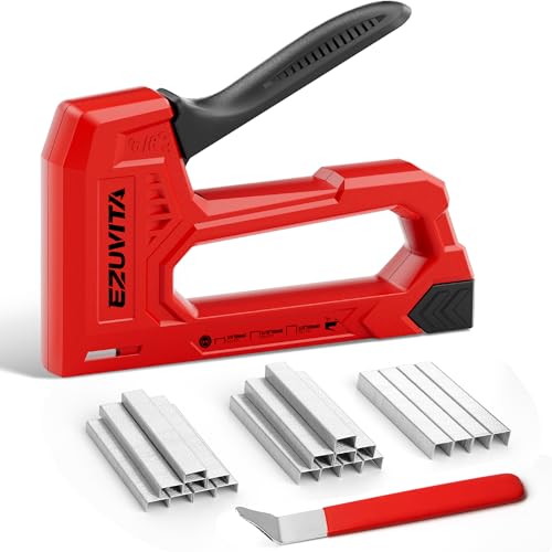 Light Duty Staple Gun for Wood, Red Upholstery Staple Gun Kit - color: Red