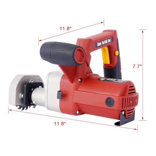 3-3/8'' Flush Cut Saw Electric Toe Kick and Baseboard Saw Adjustable Depth Under Cabinet Saw 120V Corded Special Circular Saws for Cutting Flooring and Trim Masonr ABS Black
