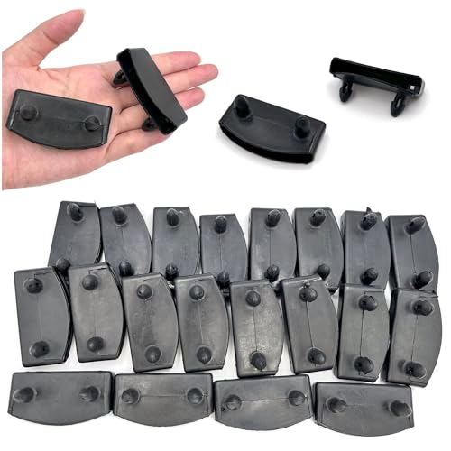 20pcs 54x9mm Black Replacement Bed Slat Plastic End Caps Holders for Holding Securing Wooden Slats Bed Base,Width 54mm x Height 9 mm (Inside Dimension) - size: End Caps 20 pcs