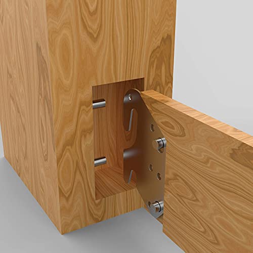 4 PCS Universal Wood Bed Rail Hook Plates for Beds Frame Bracket Headboard - color: 4 PCS