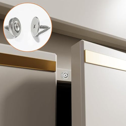 12 Sets Slim Disc Magnet Door Latch Catch Closures, Cabinet Magnetic Door Lock with Hole Round for Kitchen Cupboard Closet Barn