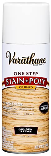 Varathane One Step Stain & Poly Semi-Gloss Golden Pecan Wood Spray - color: Golden Pecan, size: 12 Ounce Spray (Pack of 1)