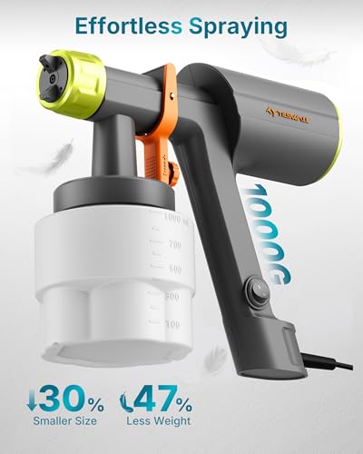 Tilswall Handheld Paint Sprayer, Dreamer600 HVLP Spray Gun for Painting - color: Green