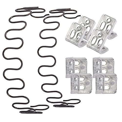 Catkio Sofa replacement Springs,2 PCS 20" Spring with 8 PCS S Clips,4.0 Wire Diameter Sofa Spring Repair Kit Compatible with Seating In Furniture Interior Decoration, Automotive, or Other Applications - color: 2 Pcs 20 Inch