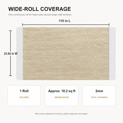 Peel and Stick Wall Panels, 3D PVC Roll, 23.82 x 110 in, 1 Roll - color: TV, size: 1 roll x23.82in x 110in