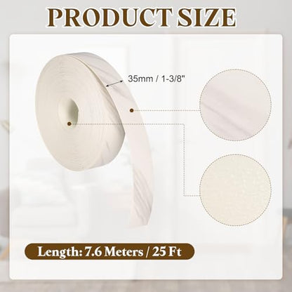 uxcell 1-3/8 Inchx25ft Wood Veneer Edge Banding Pre-Glued Flexible - size: 1-3/8 Inch x 25ft