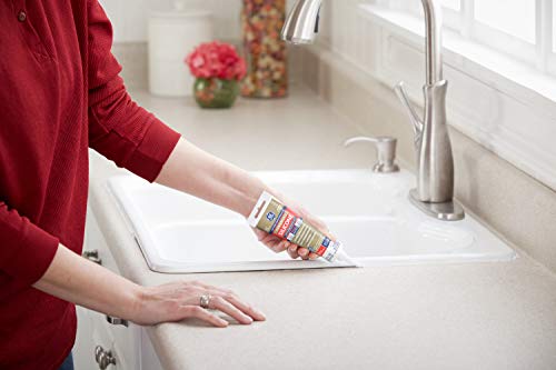 GE Advanced Silicone Kitchen & Bath Sealant Almond, 2.8 oz, 1, Tube