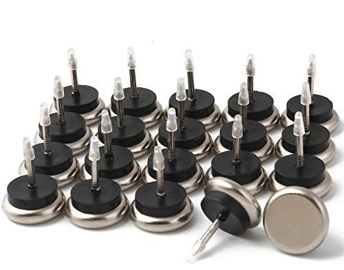 Dia Nail On Furniture Glides for Chairs, Tables - Furnigear Nickel Base Cushioned Furniture Nails - Allowing Chairs to Glide Effortlessly Over Carpet Floors (3/4", 20 Pack-Silver Gray) - size: 3/4" Silver Gray(20pcs)