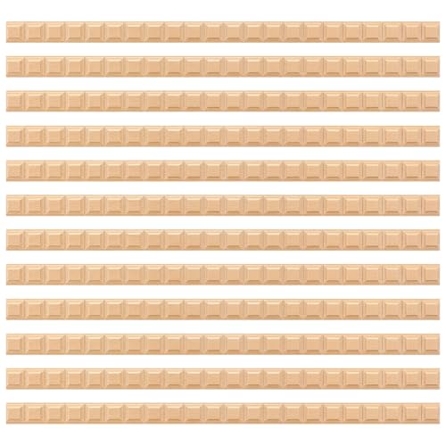 Nuanchu 12 Pcs Unfinished 3D Wood Trim Decor - size: 20mm, style: Grid