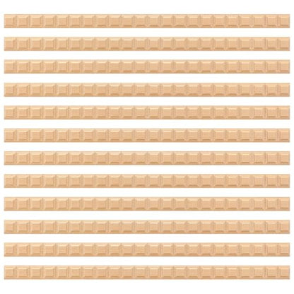 Nuanchu 12 Pcs Unfinished 3D Wood Trim Decor - size: 20mm, style: Grid