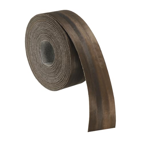 uxcell 2 Inch x 49ft Wood Veneer Edge Banding, Pre-Glued Flexible Eucalyptus Edging Strips, Iron on with Hot Melt Adhesive Wood Tape for Cabinet Repair and Furniture Restoration - size: 2 Inch x 49ft