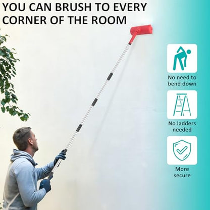 Ceiling Paint Roller No Drip Kit, 98" Paint Roller Kit with Extension Pole