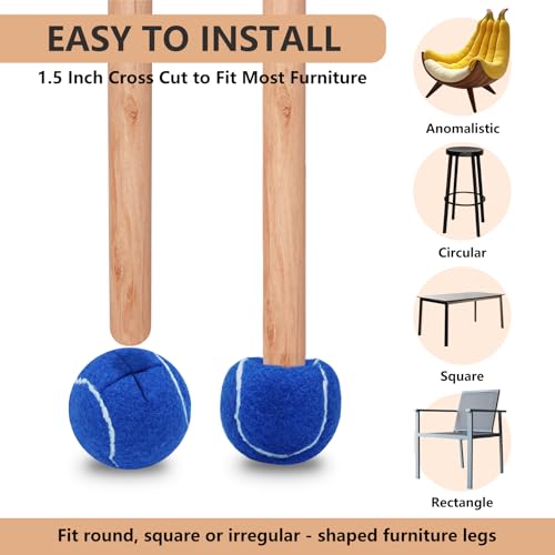 Precut Tennis Balls for Walker and Furniture Legs,90 Pack - color: Dark Blue, size: 90 Pack