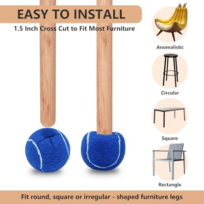 Precut Tennis Balls for Walker and Furniture Legs,90 Pack - color: Dark Blue, size: 90 Pack