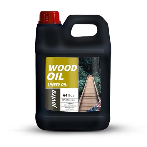 Linseed Oil. Natural Varnish (100% Pure) Nourishment, Protection and Care for Wood, Furniture. (64 OZ) - size: 64 Fl Oz (Pack of 1)