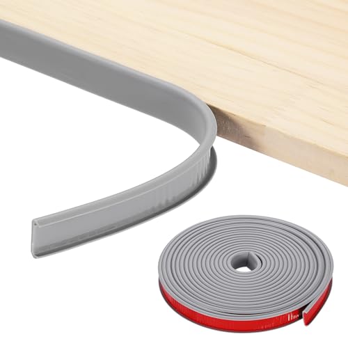 uxcell U-Shape Edge Banding, 0.71 Inch x 19.7Ft TPE Self-Adhesive Veneer Edging Trim Furniture Flexible Corner Edge Protector for Cabinets Countertop Shelves Restoration, Grey - color: Gray, size: 0.71 Inch x 19.7Ft