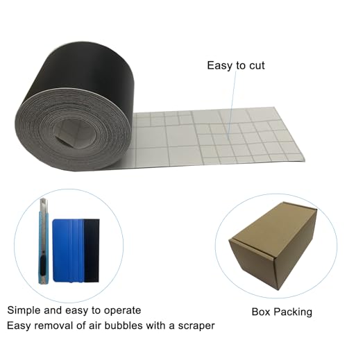 Matte Black Vinyl Tape for Black Out Chrome Delete Window Trim, Matte Black Vinyl Wrap Roll, Self-Adhesive Car Chrome Door Trim Delete Tape DIY Film with Tool Kit (2 inches x 30 feet) - size: 2 inches x 30 feet