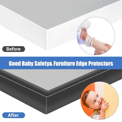 Rubber Edge Trim, Self-Adhesive U Channel Edge Protector for Plywood, Cabinet, 1" Wood Edge Banding, Flexible Furniture Repair, EPDM Material, Fit 1"(25mm), Length 10Ft, Black - size: Fit 1"- L10'