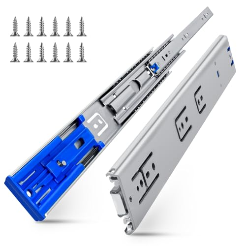 SLIDEWAY 200 Lbs Soft Close Heavy Duty Drawer Slides 1 Pair 14 16 18 20 22 24 26 28 Inch Full Extension Ball Bearing Sliding Rails Cabinet Runners Tracks Tool Box Glides-Soft Closing 18" - color: 51mm Soft Close, size: 18 Inch