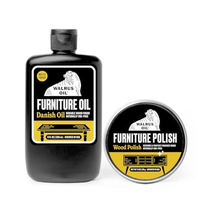 Walrus Oil - Furniture Finish Master Kit - Includes Furniture Finish, Furniture Butter, Furniture Wax, Polishing Rag, and Special Box