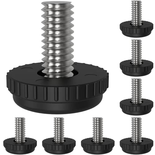 5/16 Thread Leveling Feet, 8 PCS Adjustable Furniture Leg Levelers - 304 Stainless Steel Screw-in Glide Levelers, 0.5" Height Adjustable for Tables, Chairs, Cabinets & Furniture Legs - color: 8 Pack