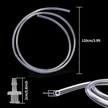 2pcs 100ml Plastic Syringes with 2pcs 47in Flexible Tubing and Luer Tips