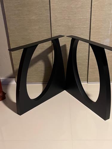 Modern Desk Legs 28 Inch, Heavy Duty Metal Table Legs for Dining Table - color: Elliptical